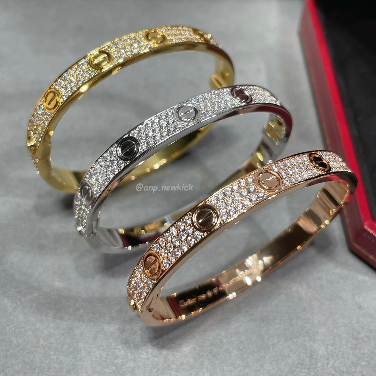Cartier Bracelet Wide Version Full Sky Star Gold Rose Gold Platinum (1) - newkick.org